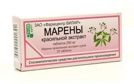 Таблетки «Марены красильной экстракт»: эффективность при почечнокаменной болезни и правила использования